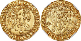 ITALY. Naples & Sicily (Sicily). Scudo d'Oro, ND (1266-1309). Naples Mint. Carlo II d'Angio. NGC MS-63.
Fr-808 (Carlo I) & 810 (Carlo II); MEC-14, 67...