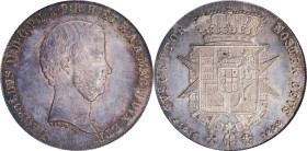 ITALY. Tuscany. 4 Fiorini (Francescone -- 10 Paoli), 1858. Florence Mint. Leopoldo II. PCGS MS-65.
Dav-160; KM-C-75B. Tied with just one other exampl...