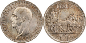 ITALY. 20 Lire, 1936-R Year XIV. Rome Mint. Vittorio Emanuele III. NGC MS-65.
KM-81. Undoubtedly one of the finest of the type that one will likely e...