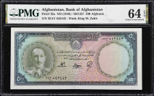 AFGHANISTAN. Bank of Afghanistan. 500 Afghanis, ND (1948) / SH1327. P-35a. PMG Choice Uncirculated 64 EPQ.
More challenging denomination from Afghani...