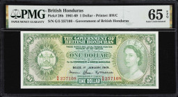 Rare January 1969 Date
BRITISH HONDURAS. Government of British Honduras. 1 Dollar, 1.1.1969. P-28b. PMG Gem Uncirculated 65 EPQ.
A note that many wi...