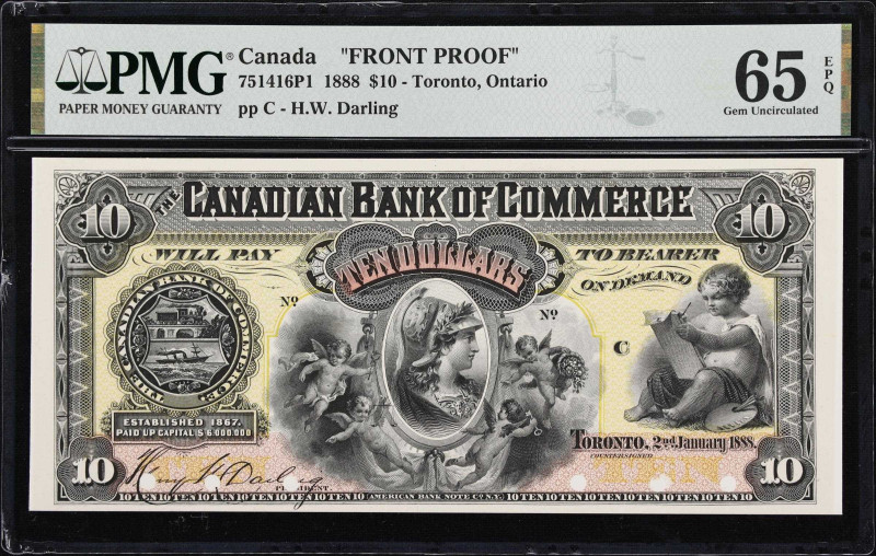 CANADA. Canadian Bank of Commerce. 10 Dollars, 2.1.1888. CH #75-14-16P1. Front P...