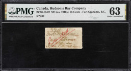 CANADA. Hudson's Bay Company. 25 Cents, ND (ca 1910s). CH #BC10-12-02. PMG Choice Uncirculated 63.
Cancelled. The small-change notes of the Hudson's ...