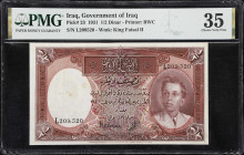 IRAQ. Government of Iraq. 1/2 Dinar, 1931. P-23. PMG Choice Very Fine 35.
Prefix L. One of the most underrated types in the entire Iraqi series and a...