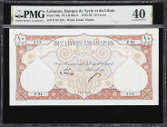 LEBANON. Banque de Syrie et du Liban. 10 Livres, 1950. P-50a. PCLB 68b. PMG Extremely Fine 40.
The second of two dates of this popular type from Leba...