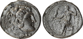 Greek
KINGS of MACEDON. 
Alexander III the Great. 336-323 B.C. AR tetradrachm (26.5 mm, 15.59 g). Salamis mint, struck 332-323 B.C. 
Obv: Head of Alex...