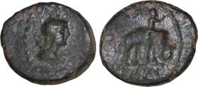 SELEUKID EMPIRE. 
Antiochos III 222-187 BC. Æ (18 mm, 5.32 g). Uncertain mint 59, military mint in Coele-Syria. Struck circa 202-187 BC. 
Obv: Laureat...