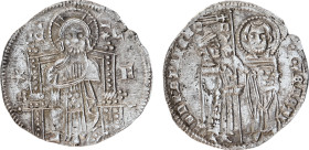 Doge LX Andrea Contarini (1368-1382). Grosso, silver (21 mm, 1.86 g).
D/ ANDRE QTAREN O D/V/X. ¥ S¥MARCVS¥VENETI¥,
Rv: As previous, star sinister and ...