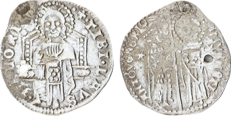 Antonio Venier doge LXII, 1382-1400. Grosso, AR (22 mm, 1.74 g). ANTO’•VENERIO –...