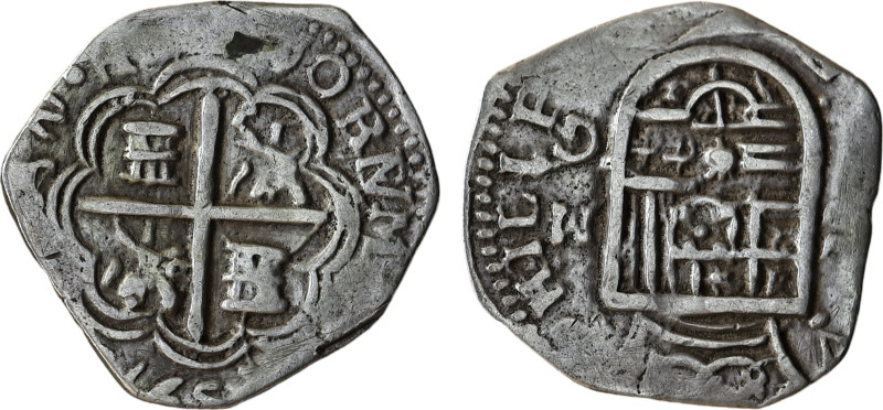 Philip II (1556-1598). 2 reales. 1598. Granada. M. (Cal-331). Ag. (25 mm, 5.06 g...