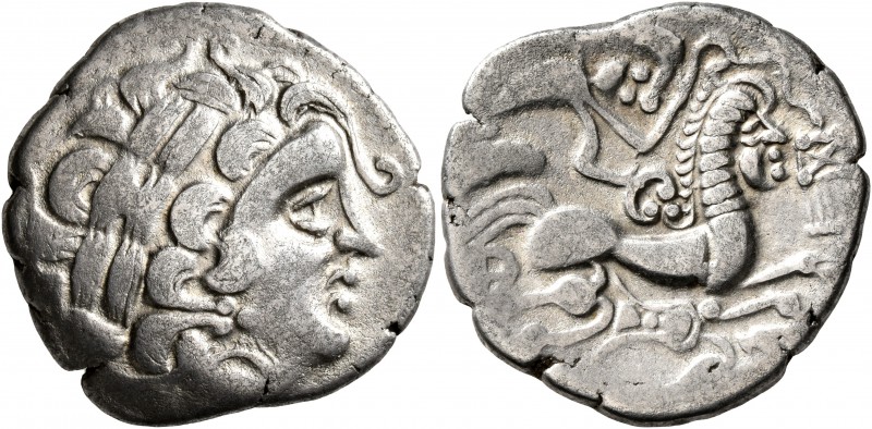 CELTIC, Northwest Gaul. Aulerci Diablintes. Circa 100-50 BC. Stater (Silver, 22 ...