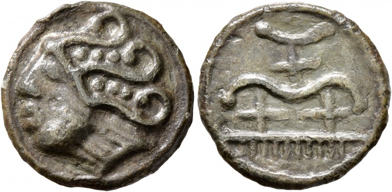 CELTIC, Northwest Gaul. Durocassi. Circa 50-30 BC. Cast unit (Potin, 18 mm, 3.08...