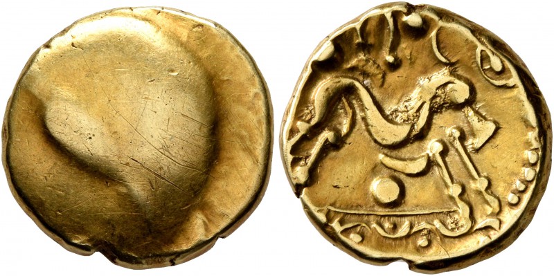 CELTIC, Northeast Gaul. Ambiani. Circa 60-30 BC. Stater (Gold, 16 mm, 6.17 g), '...