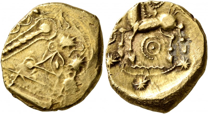 CELTIC, Northeast Gaul. Remi. Late 2nd to mid 1st century BC. Stater (Electrum, ...