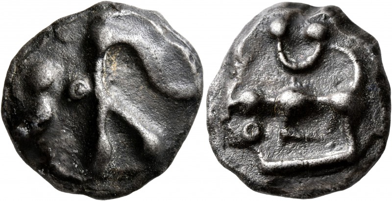 CELTIC, Central Gaul. Aedui. Circa 60-50 BC. Cast double unit (Potin, 21 mm, 9.7...
