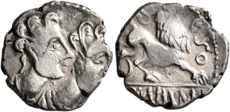 CELTIC, Central Gaul. Arverni. Circa 75-50 BC. Drachm (Silver, 15 mm, 2.00 g, 8 ...