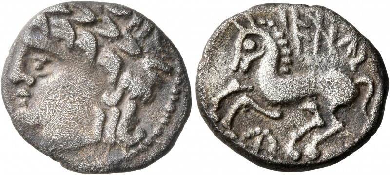 CELTIC, Southern Gaul. Allobroges. Late 2nd century BC. Drachm (Silver, 15 mm, 2...