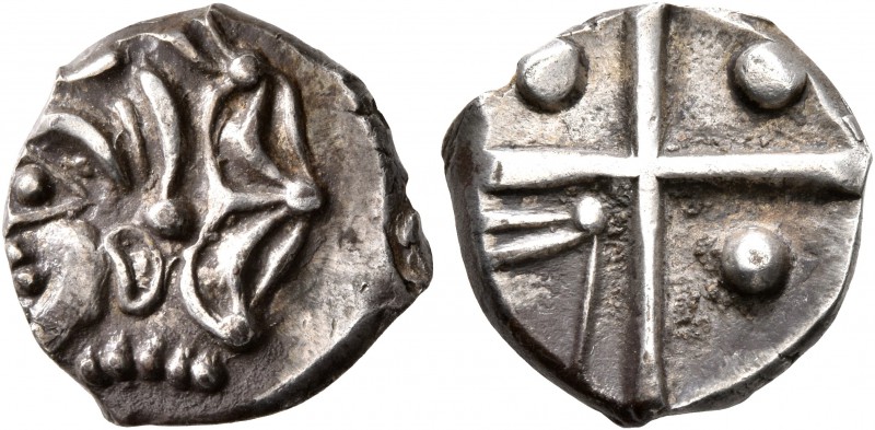 CELTIC, Southern Gaul. Longostaletes. 2nd century BC. Drachm (Silver, 16 mm, 3.5...