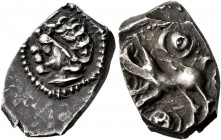 CELTIC, Southern Gaul. Ruteni. Late 2nd to early 1st century BC. Drachm (Silver, 16 mm, 2.20 g, 12 h), 'au sanglier' type. Celticized male head to lef...