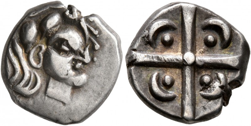 CELTIC, Southern Gaul. Volcae-Tectosages. 2nd century BC. Drachm (Silver, 14 mm,...