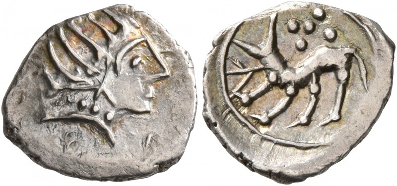 CELTIC, Southern Gaul. Uncertain tribe. Late 2nd to 1st century BC. Obol (Silver...
