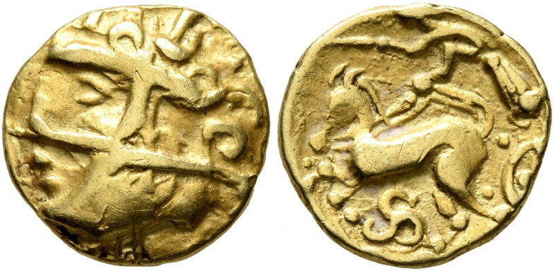 CELTIC, Central Europe. Helvetii. 2nd century BC. Quarter Stater (Gold, 12 mm, 2...