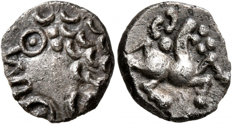 CELTIC, Central Europe. Vindelici. 1st century BC. Quinarius (Silver, 13 mm, 1.7...