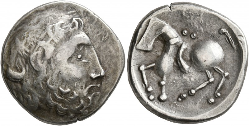 CELTIC, Lower Danube. Uncertain tribe. Circa 2nd century BC. Tetradrachm (Silver...