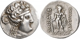 CELTIC, Lower Danube. Imitations of Thasos. Late 2nd-1st century BC. Tetradrachm (Silver, 32 mm, 16.67 g, 12 h). Celticized head of Dionysos to right,...