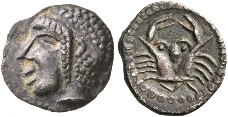 GAUL. Massalia. Circa 460-450 BC. Obol (Silver, 9 mm, 0.62 g, 4 h). Archaic head...