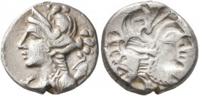 GAUL. Massalia. Circa 125-90 BC. Drachm (Silver, 14 mm, 2.66 g, 12 h). Draped bust of Artemis to left, wearing stephane and with bow and quiver over h...