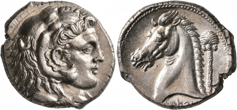 SICILY. Entella (?). Punic issues, circa 300-289 BC. Tetradrachm (Silver, 27 mm,...