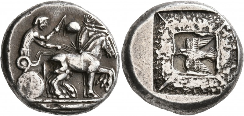 MACEDON. Olynthos. Circa 479-475/0 BC. Tetradrachm (Silver, 25 mm, 17.49 g, 11 h...