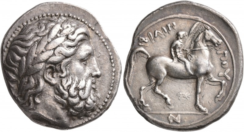 KINGS OF MACEDON. Philip II, 359-336 BC. Tetradrachm (Silver, 25 mm, 14.46 g, 1 ...