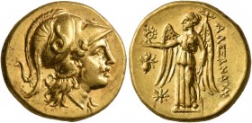 KINGS OF MACEDON. Alexander III ‘the Great’, 336-323 BC. Stater (Gold, 18 mm, 8.60 g, 5 h), uncertain mint in Greece or Macedonia, circa 310-300/275. ...