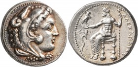 KINGS OF MACEDON. Alexander III ‘the Great’, 336-323 BC. Tetradrachm (Silver, 26 mm, 17.06 g, 11 h), Tarsos, struck under Menes or Philotas, circa 327...