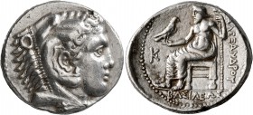 KINGS OF MACEDON. Alexander III ‘the Great’, 336-323 BC. Tetradrachm (Silver, 27 mm, 17.21 g, 12 h), Karne, circa 324-320. Head of Herakles to right, ...
