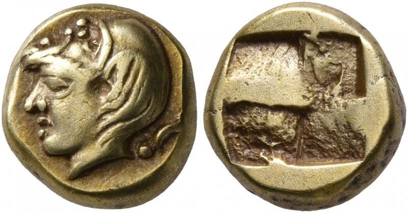 IONIA. Phokaia. Circa 478-387 BC. Hekte (Electrum, 10 mm, 2.51 g). Head of a you...