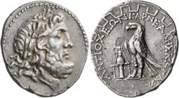 CARIA. Antioch ad Maeandrum. Circa 85-65/60 BC. Tetradrachm (Silver, 28 mm, 15.97 g, 12 h), Karneades, son of Karnas, magistrate. Laureate head of Zeu...