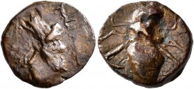 KINGS OF ARMENIA. Artaxias I, 190-160 BC. Chalkous (Bronze, 14 mm, 2.11 g, 12 h), first series, with Aramaic legends. &#67660;&#67659;&#67649;&#67663;...