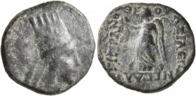 KINGS OF ARMENIA. Tigranes I, 121-96 BC. Dichalkon (Bronze, 17 mm, 3.10 g, 1 h), Artaxata, struck under Tigranes II 'the Great', circa 96. Head of the...