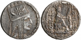 KINGS OF ARMENIA. Tigranes II ‘the Great’, 95-56 BC. Tetradrachm (Silver, 25 mm, 15.79 g, 1 h), Tigranokerta, circa 80-68. Draped bust of Tigranes II ...