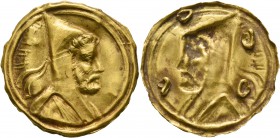 KINGS OF ARMENIA MINOR. Mithradates, Satrap of Armenia, circa 180s-170s BC. Honorary Medal or Brooch (Gold, 30 mm, 3.81 g, 12 h), a uniface repoussée ...