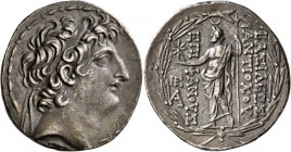 SELEUKID KINGS OF SYRIA. Antiochos VIII Epiphanes (Grypos), 121/0-97/6 BC. Tetradrachm (Silver, 30 mm, 16.09 g, 1 h), Antiochia on the Orontes, circa ...