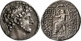SELEUKID KINGS OF SYRIA. Seleukos VI Epiphanes Nikator, circa 96-94 BC. Tetradrachm (Silver, 27 mm, 15.95 g, 1 h), Antiochia on the Orontes, circa 95/...