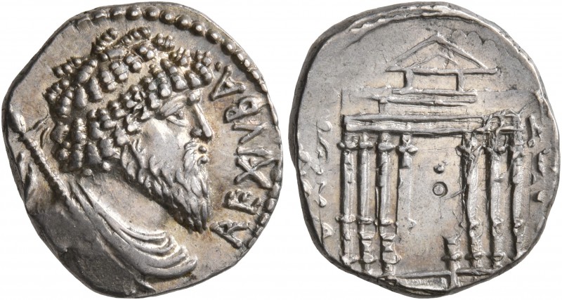 KINGS OF NUMIDIA. Juba I, circa 60-46 BC. Denarius (Silver, 17 mm, 3.81 g, 7 h)....