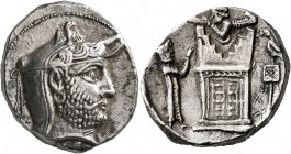 KINGS OF PERSIS. Autophradates (Vadfradad) II, early-mid 2nd century BC. Tetradrachm (Silver, 23 mm, 16.53 g, 11 h), Istakhr (Persepolis). Bearded hea...