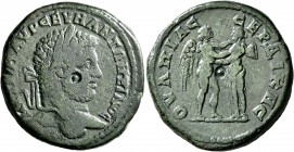 THRACE. Serdica. Caracalla, 198-217. Tetrassarion (Bronze, 31 mm, 17.60 g, 1 h). AYT K M AYP CEYH ANTΩNEINOC Laureate head of Caracalla to right. Rev....