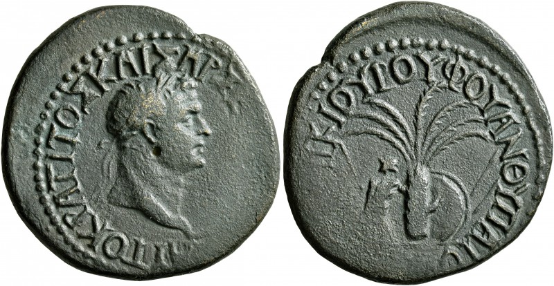 BITHYNIA. Koinon of Bithynia. Titus, as Caesar, 69-79. Tetrassarion (Orichalcum,...