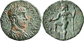 MYSIA. Lampsacus. Gallienus, 253-268. Assarion (Bronze, 21 mm, 5.24 g, 7 h), Atresios, magistrate. AY K Π ΛIK ΓAΛΛIHN/OC Laureate, draped and cuirasse...